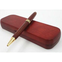 Luxusní dárkový set - kuličkové pero v dřevěném pouzdru